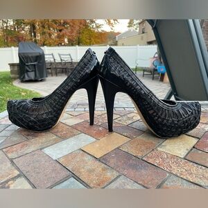 Size 7 black Calvin Klein platform heels